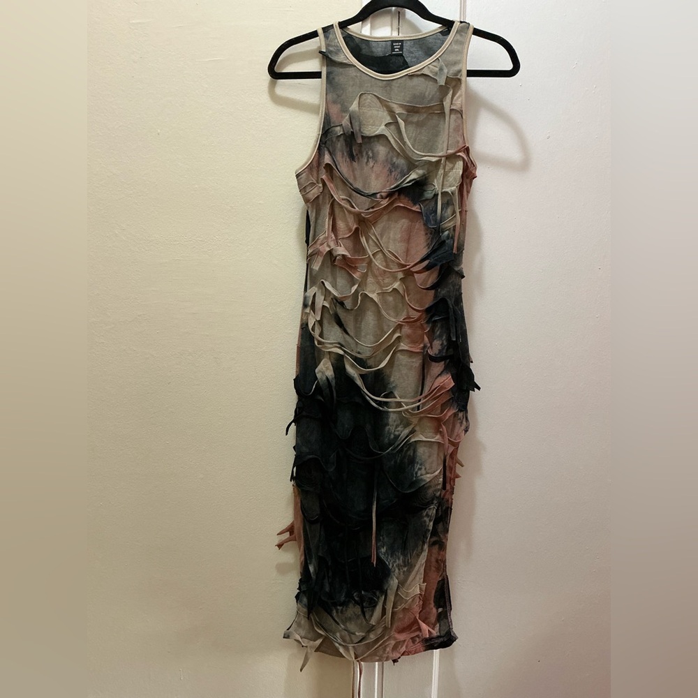 Sleeveless Multicolor Layered Dress